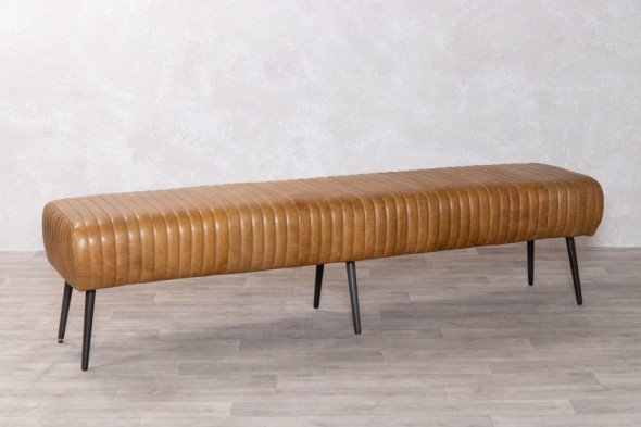 Salcombe Leather Dining Bench